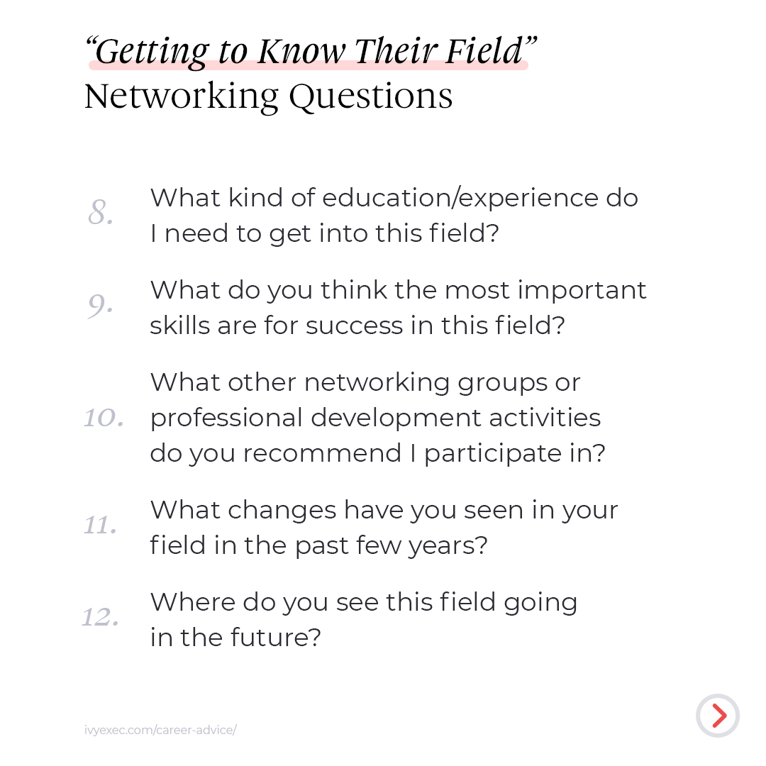 “Getting to Know Their Field” Networking Questions