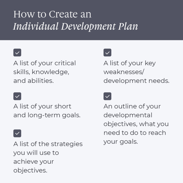 Write an Individual Development Plan to Advance Your Career